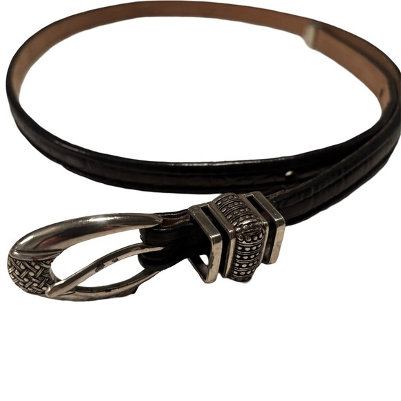 Brighton Accessories - Brighton 1/4” Leather Belt - Color Black